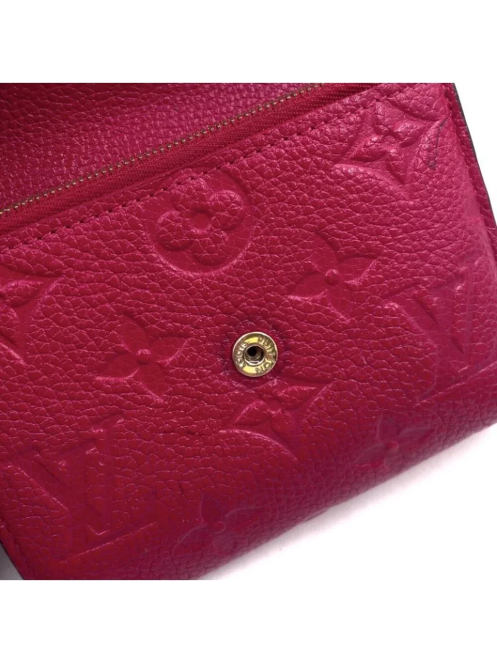 Louis Vuitton Portefeuille Victorine Monogram Empreinte Scarlet Red Trifold